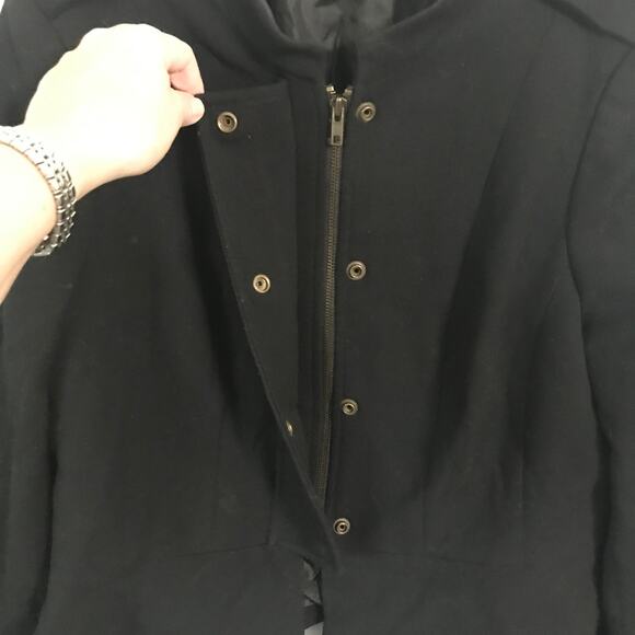 Worthington Jacket Size XL Womens Black Military Peplum Peter Pan Collar Lined - Picture 5 of 8